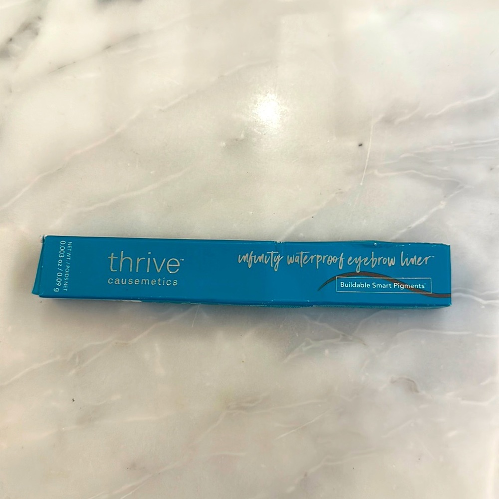 NIB thrive causemetics infinity waterproof eyebrow liner light, dark blonde